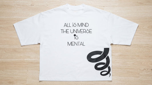 "All is Mind" Oversized Tee - White/Black